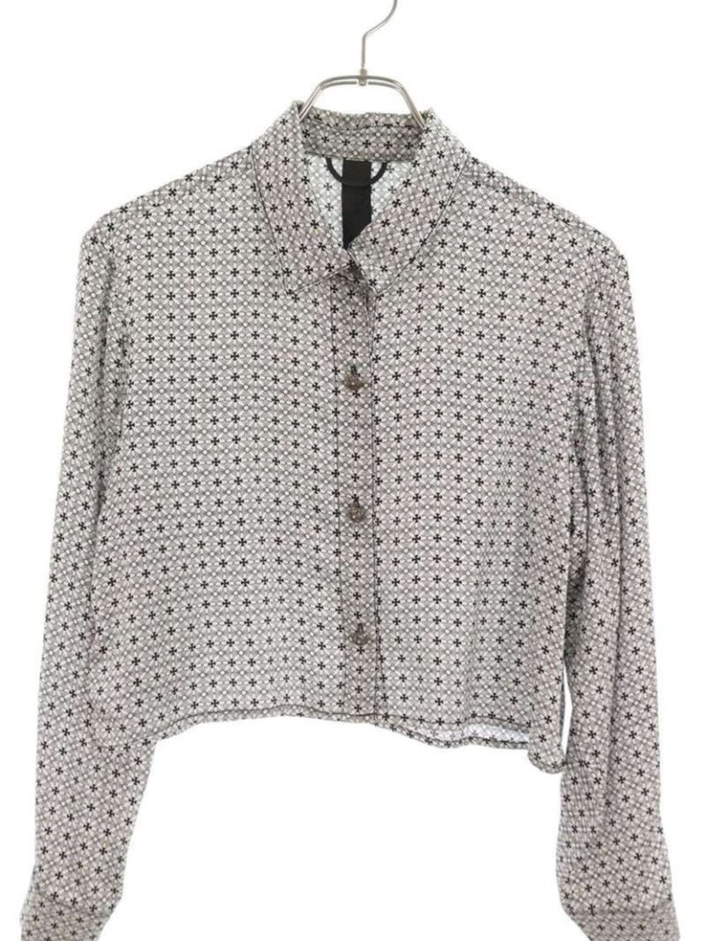 Chrome Hearts Mahal Kita CH Plus All Over Print Silk Long Sleeve Shirt